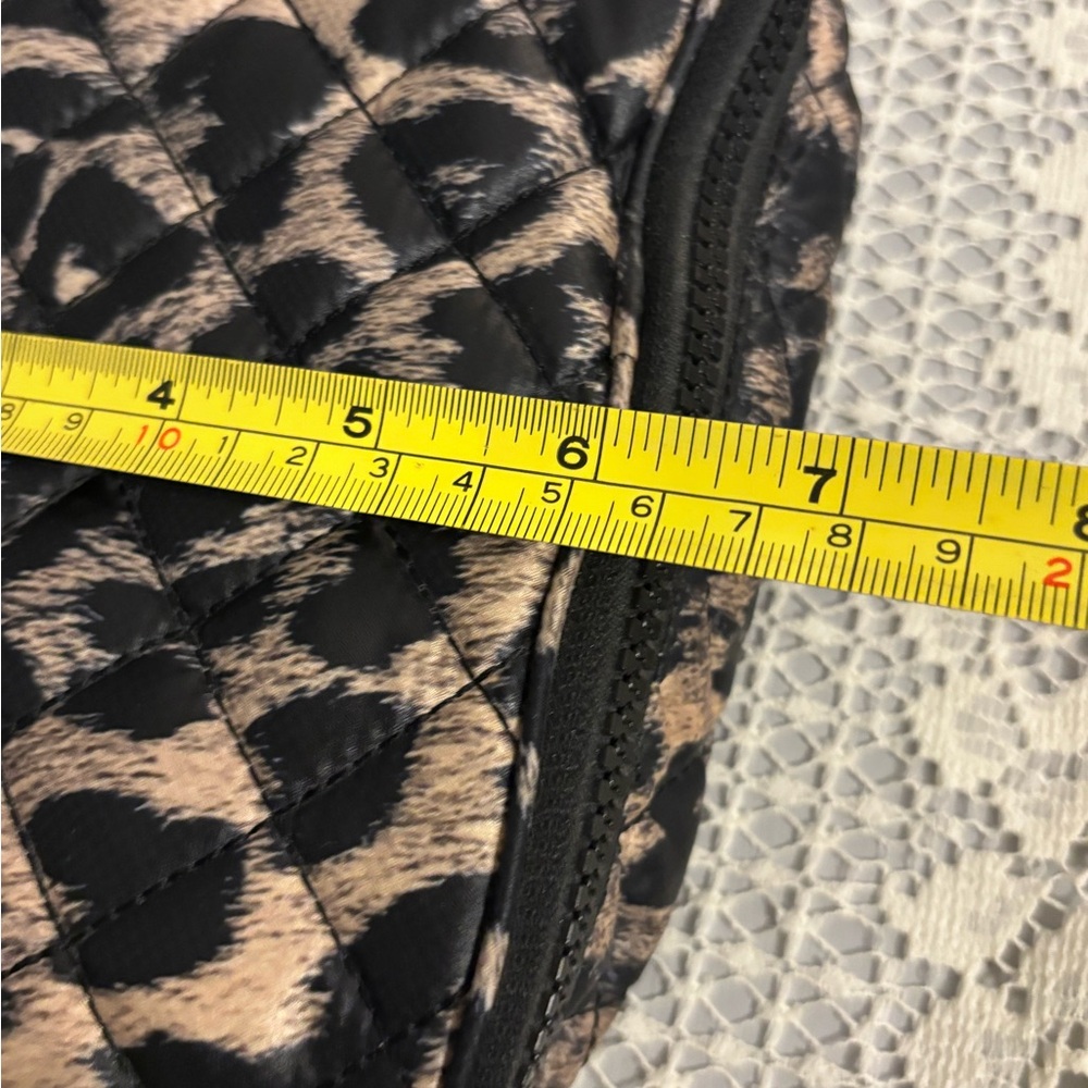 MZ Wallace Quilted Leopard Print Zip Around Cosmetic Case - Picture 7 of 7